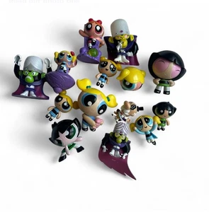 Powerpuff Girls Mini Figure Lot 13pc Buttercup Bubbles Blossom Mojo Jojo Villain - Picture 1 of 4