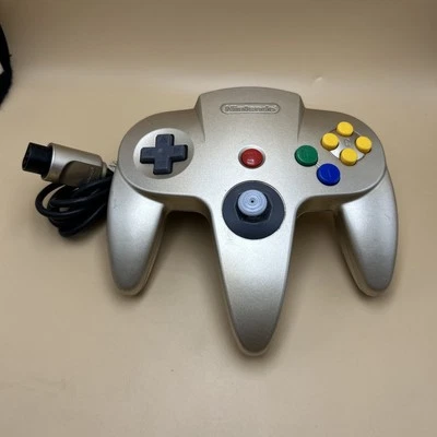 Nintendo 64 Controller Gold For N64 Gamepad OEM N64 Tested Working - Image 1 of 4