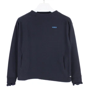 MAISON SCOTCH Sweatshirt Women's LARGE Pullover Stretchy Ruffle Cuffs Pockets - Picture 1 of 11