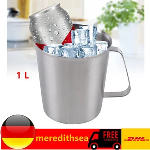 1 L Edelstahl Messbecher Rostfrei Milchkrug Kanne Mit Skalierung Measuring Cup - Bild 1 von 15