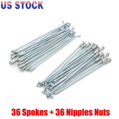 Conjunto de 16 raios e porcas de mamilos de roda dianteira aro para Honda XR75 XL70 SL70 XL80 XL75 - Imagem 1 de 4