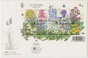 Finlandia FDC 1994, flores de prado, hoja, como nueva - Imagen 1 de 1