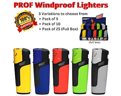 Original PROF Lighters Lighter Windproof Electronic TURBO-FLAME Refillable Cheap