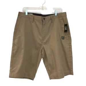 Pantaloncini corti Volcom uomo VMONTY kaki 40 classe corpo vestibilità moderna cuciture interne 11" - Foto 1 di 5