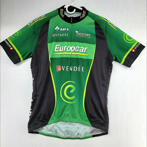 Louis Garneau Mens Size XL Green 1/2 Zip Short Sleeve Training Cycling Jersey
