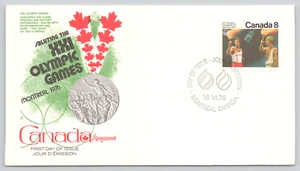 First Day Cover Saluting the XXI Olympic Games Montreal 1976 Canada Kingswood - Picture 1 of 2