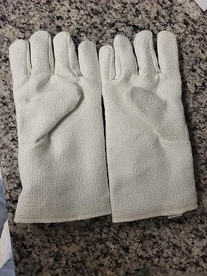 ZETEX 14" High Temp. Fully Wool Lined  Gloves ASBESTOS FREE Up To 1300 Degrees - Image 1 of 4