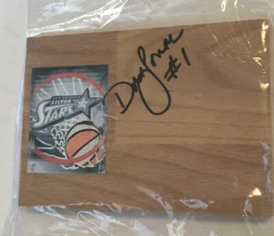 DELISHA MILTON JONES San Antonio STARS Basketball WNBA Signed Floor Tile 5" x 4" - Picture 1 of 1