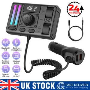 Wireless Bluetooth Car FM Transmitter Kit 2 USB Charger AUX Handsfree MP3 Player - Picture 1 of 11