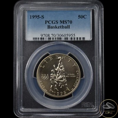 1995-S Basketball Commemorative Half Dollar PCGS MS70 - Image 1 of 2