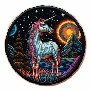 Parche Unicornio Aplique Planchado - Insignia Fantasía Majestuoso Caballo Mítico Brillo - Imagen 1 de 12