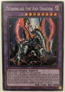 YuGiOh Titaniklad the Ash Dragon Secret Rare 1st Edition ROTD-EN038 - Imagen 1 de 1