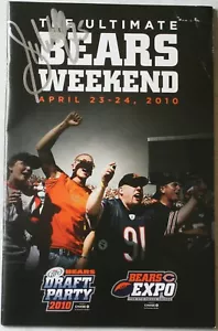 2010 Garrett Wolfe Signed Chicago Bears Draft Party Expo Program Auto - Picture 1 of 3