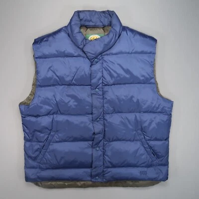 Cabelas Vest Mens Extra Large Blue Premier Northern Goose Down 650 Puffer Snap - Image 1 of 4