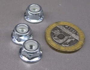 Grade F Zinc Steel, Flange Lock Nut, RH, 10-32 x 3/8" W x 1/4" H, 200 Pcs - Picture 1 of 11