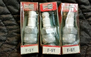 QTY 3, F-9Y CHAMPION SPARK PLUGS, New Old Stock, Vintage Motorcycle Racing Three - Picture 1 of 1