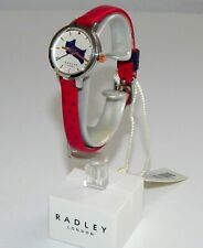 New Ladies Leaping Radley London Raspberry Leather Strap Analog Watch RRP £90