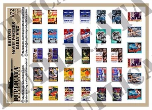 Diorama/Model Accessory - 1/72 British Movie Posters - Early WW2 - Picture 1 of 3