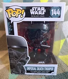 Imperial Death Trooper Pop 144 - Star Wars Funko Pop! 2016 Vaulted + Protector - Picture 1 of 10