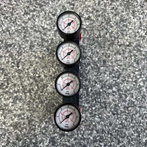 NEW FISHER PRESSURE GAUGE 0-30 PSI 0-2 2.5" FACE BAR AIR CLUSTER - Picture 1 of 4