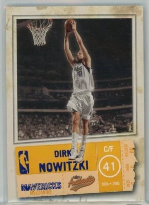 2004-05 Fleer Skybox Authentix Mezzanine #38 /50 Dirk Nowitzki HOF - Image 1 of 2