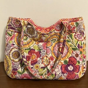 Vera Bradley Floral Clementine Pleated Shoulder Bag - Picture 1 of 15