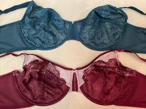 Vanity Fair 42DD Sheer 76112 Flattering Lift Everyday Lace Underwire Bra Lot - Picture 1 of 5