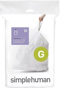 30L Custom Fit Bin Liners Pack of 20 For Food Waste Bags By Simplehuman-P/OPEN - Picture 1 of 5