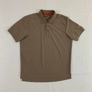 Puma Polo Shirt Size Large Brown Short Sleeve Golf Button Up - Bild 1 von 10