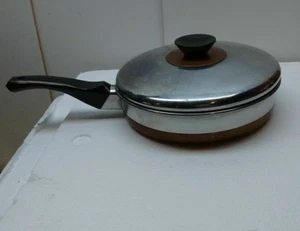 Homestead 1.5 Qt Copper Clad Stainless 7"Omelette Egg Skillet Saucepan Pot Lid - Picture 1 of 10