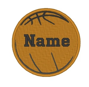 Custom Embroidered Basketball Ball Sport Team Sew on Round Patch (B) - Picture 1 of 15