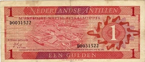 Billete Antillas Neerlandesas 1 florín 1970 P20a - Imagen 1 de 2