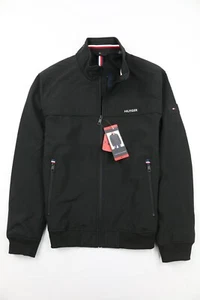 Tommy Hilfiger Mens Bomber Jacket Black Green S M L XXL Softshell Mesh Lined NWT - Picture 1 of 25