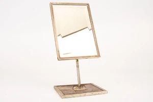Antiguo tocador de mesa ajustable 6 1/4 x 4 1/4 pulgadas espejo de afeitado V28 - Imagen 1 de 9