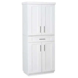 HOMCOM Cabinet Modern Kitchen Pantry Freestanding Cupboard Adjustable Shelving - Picture 1 of 6