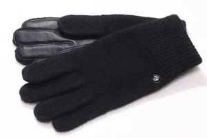 Roeckl Walkhandschuh Lederinnenhand schwarz Herren Handschuh Strick Wolle - Imagen 1 de 2