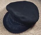 Vintage! Karfil Hats-Black Wool, Mens Greek Fisherman Captain's Hat-(6) S/M