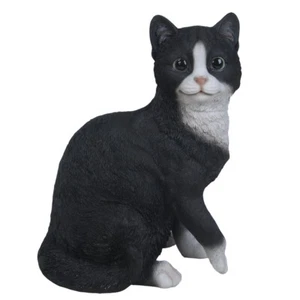 Cat Black & White Figurine - Picture 1 of 4