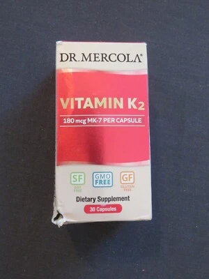 Dr. Mercola Vitamina K2 180 mcg MK-7 por cápsula suplemento dietético 30 cápsulas ^ Foto 1 de 2