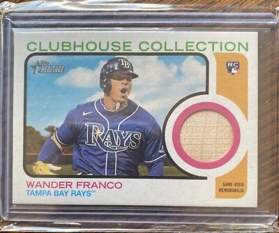 2022 Topps Heritage Wander Franco Rookie Clubhouse Collection Bat Relic RC 💎🔥 - Image 1 of 2