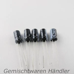 5x Marken Elko 100µF 25V Kondensator Elektrolytkondensator mF uF AiSHi Capacitor - Picture 1 of 1