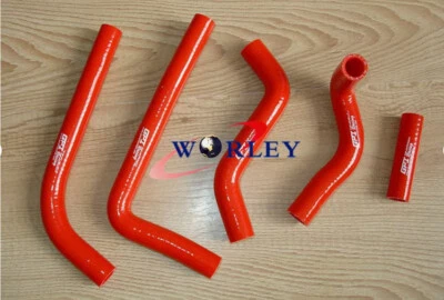 Manguera de radiador de silicona para 2008-2017 Suzuki RMZ450 RMZ 450 09 10 11 12 13 14 ROJO Foto 1 de 4