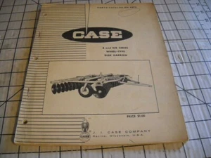 Case B & WB Series Wheel-Type Disk Harrow Parts Catalog A872. 1967. stains/dirty - Picture 1 of 10