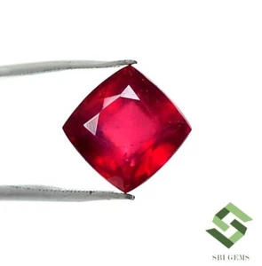 9x9 mm Natural Ruby Cushion Cut 5.81 CTS Faceted Mozambique Loose Gemstone GF - Picture 1 of 9