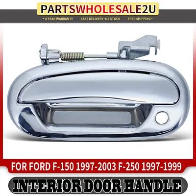 Manija de puerta exterior cromada delantera izquierda con cerradura para Ford F-150 Heritage F-250 Foto 1 de 4