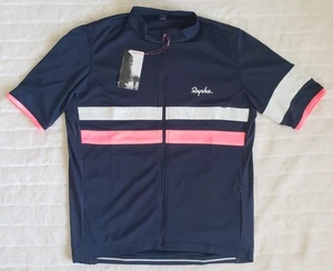 Rapha Brevet Lightweight Short-Sleeve Men's Jersey Navy & Pink Size XL NWTS - Picture 1 of 4