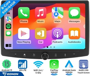 Android 13 8-Core Double 2Din 10.1" QLED Car Stereo Radio GPS WiFi DAB+ Carplay - Picture 1 of 37