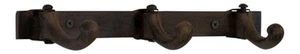 Triple Wall Hooks Farmhouse Rustic Metal 12 Inches - Picture 1 of 2