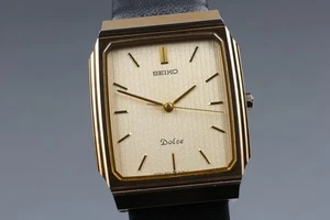 Orologio Vintage 1989 [Quasi Come Nuovo] SEIKO Dolce 9531-5160 Oro Tank Tungsteno Qz GIAPPONE - Foto 1 di 10
