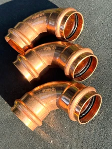 {3] SET * Milwaukee Ventil PRESSE Kupfer 1-1/4" Winkel P X P Kupfer # 9055950PCM - Bild 1 von 4